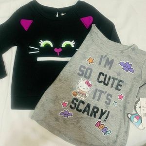 12 Months Girls Shirt and Sweatshirt Bundle